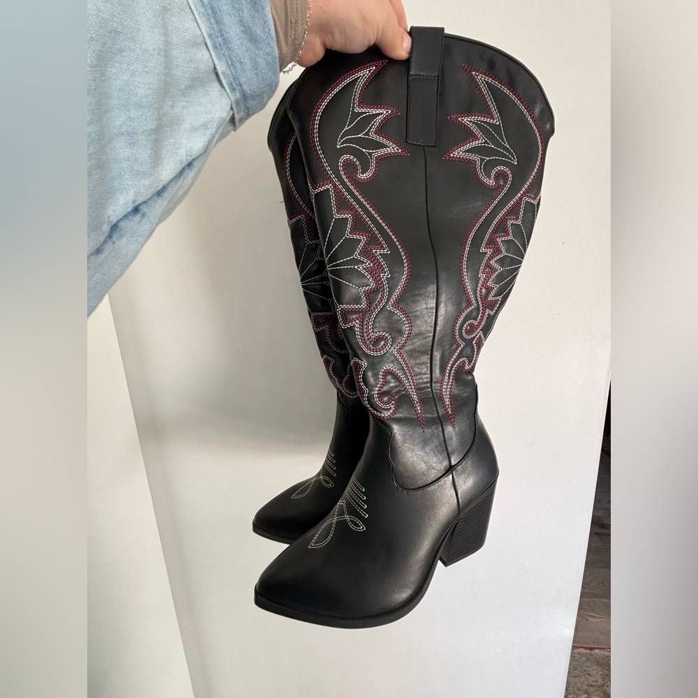Knee high cowboy boots